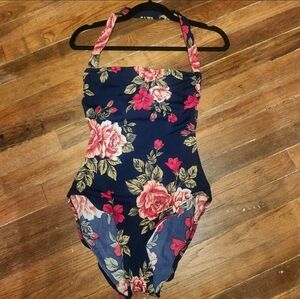 Vintage Gabar Halter One Piece Swimsuit M